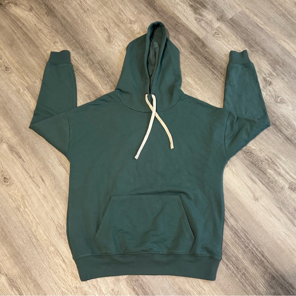 NEW Buffalo David Bitton Sweatshirt Mens Green Hoodie Lightweight Pullover SZ S
